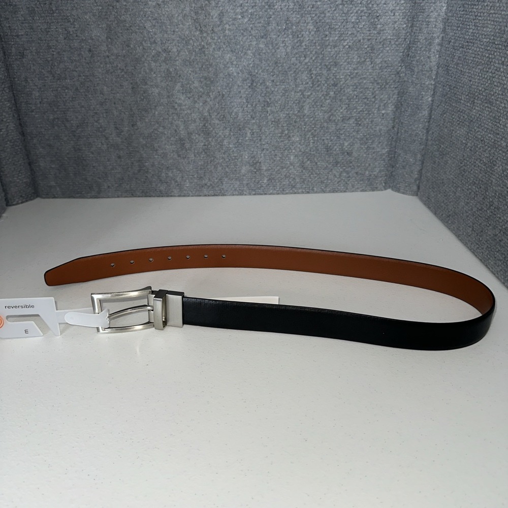 Boys Wonder Nation Medium Belt 30" Black Cognac Reversible